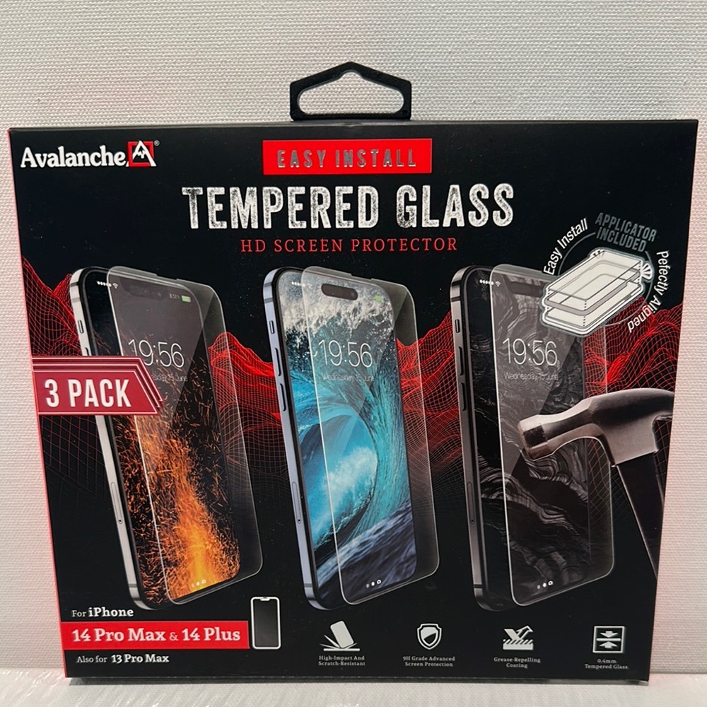 Avalanche (3) Pack Tempered Glass HD Screen Protectors.